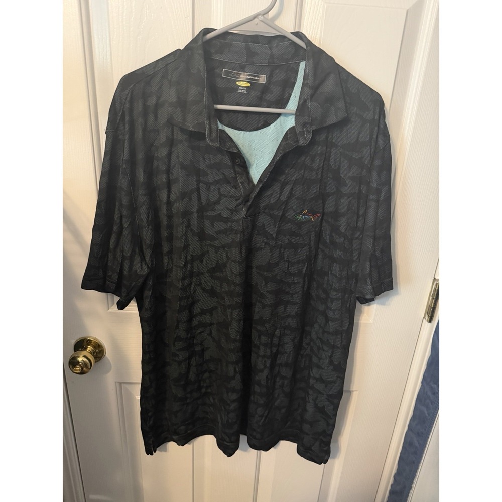 GREG NORMAN B/ACK/TERQUISE PLAY DRY XXL/TTG MADE IN INDIA